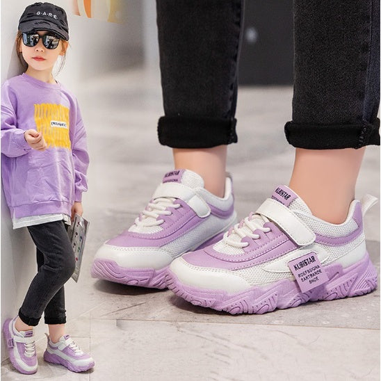 Sepatu JEANN Sneakers Import Anak Perempuan Non LED Size 26-37 Usia 2-10 Tahun