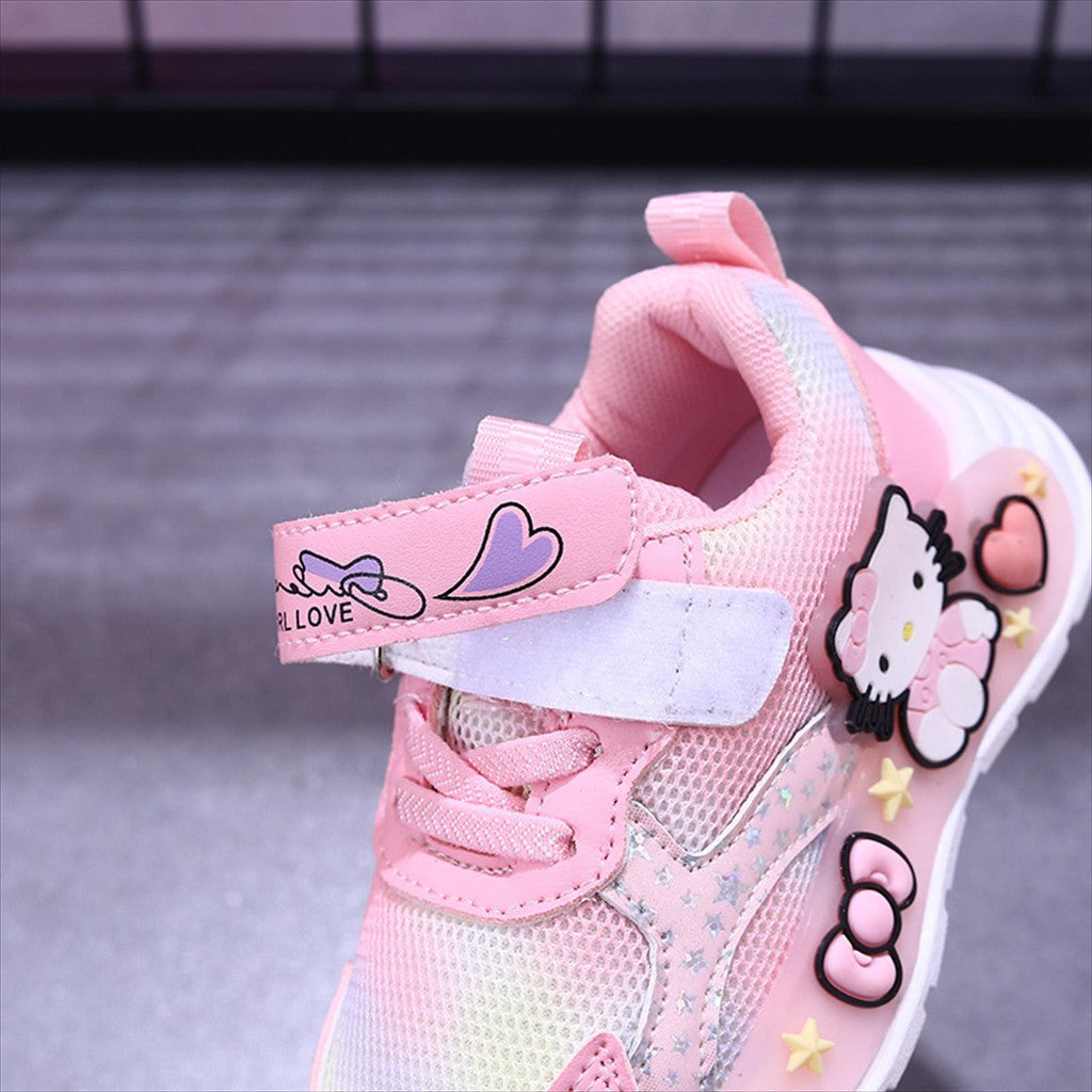 Sepatu HELLO KITTY NAVA Sepatu LED Anak Perempuan Import 21-30 Usia 1-5 Tahun