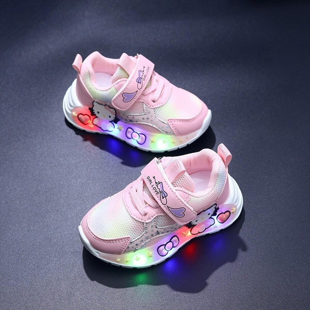 Sepatu HELLO KITTY VAYE Sepatu LED Anak Perempuan Import 21-30 Usia 1-5 Tahun