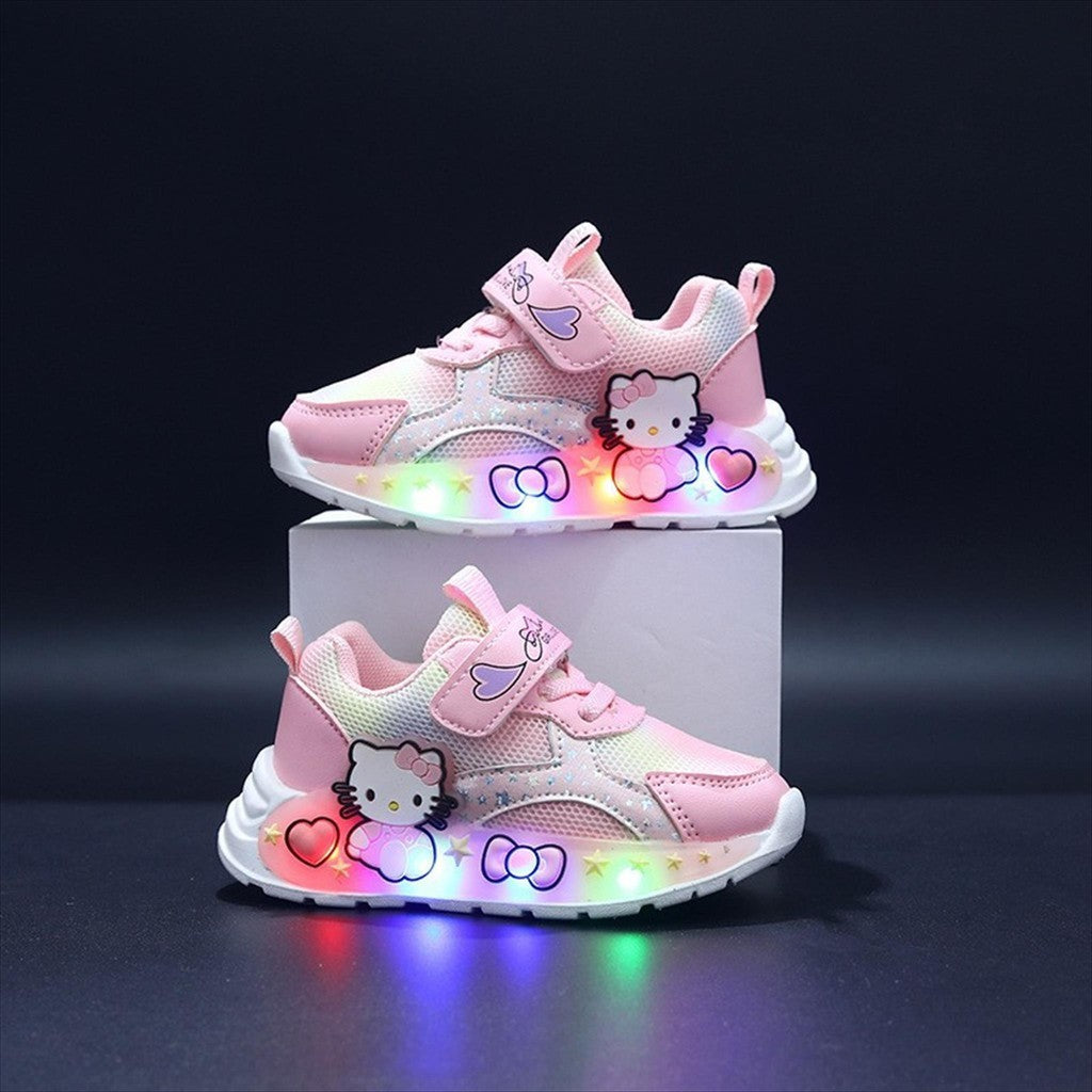 Sepatu HELLO KITTY VAYE Sepatu LED Anak Perempuan Import 21-30 Usia 1-5 Tahun