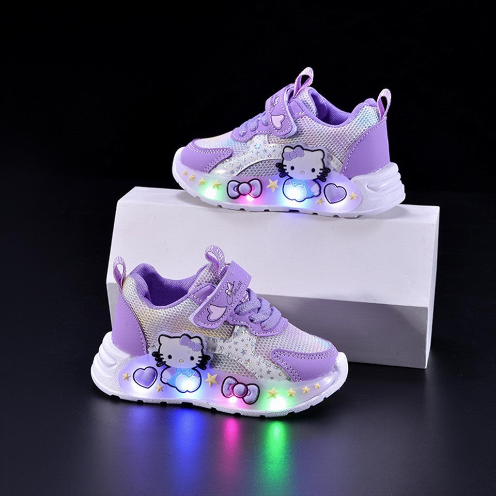Sepatu HELLO KITTY VAYE Sepatu LED Anak Perempuan Import 21-30 Usia 1-5 Tahun