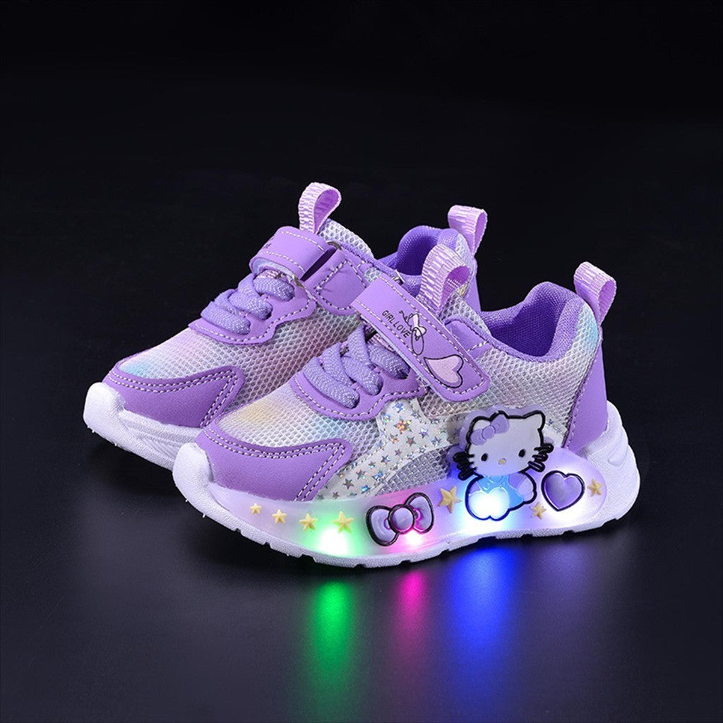 Sepatu HELLO KITTY VAYE Sepatu LED Anak Perempuan Import 21-30 Usia 1-5 Tahun